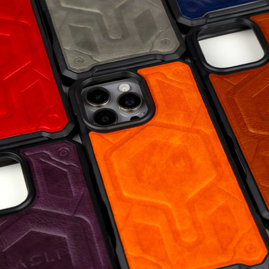 ASLI Leather Hybrid Premium Leather Case With Drop Protection And Heat Dissipation Case For 16 Pro Max