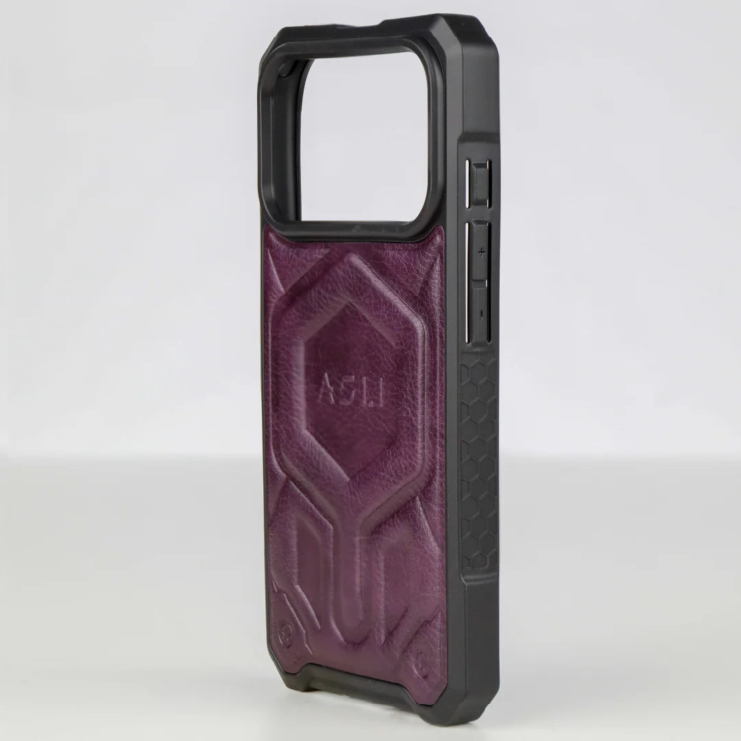 ASLI Leather Hybrid Premium Leather Case With Drop Protection And Heat Dissipation Case For 17 Pro Max