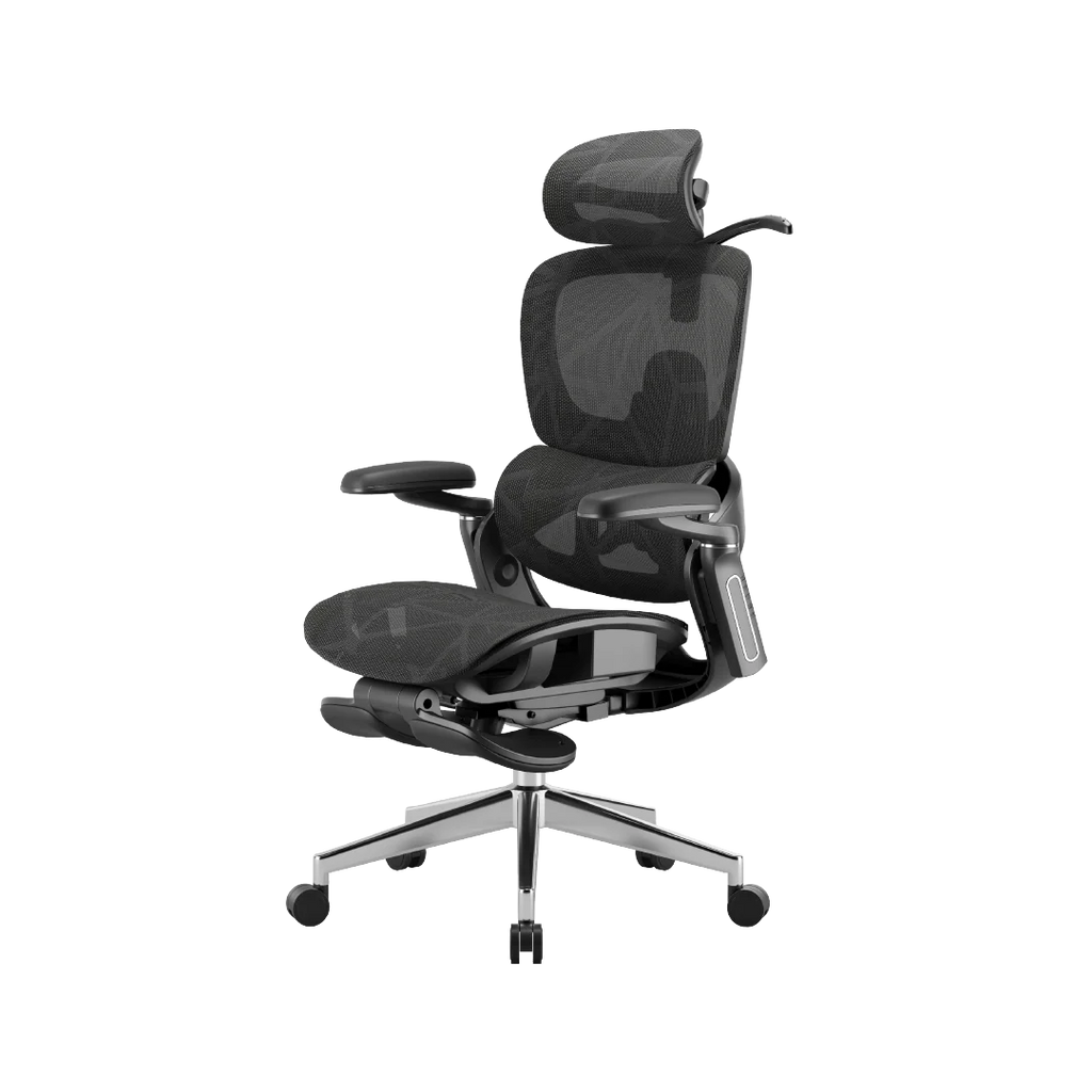Ergonomic Office Chair – Footrest, Sliding Mechanism, Class 4 Gas Lift | Black