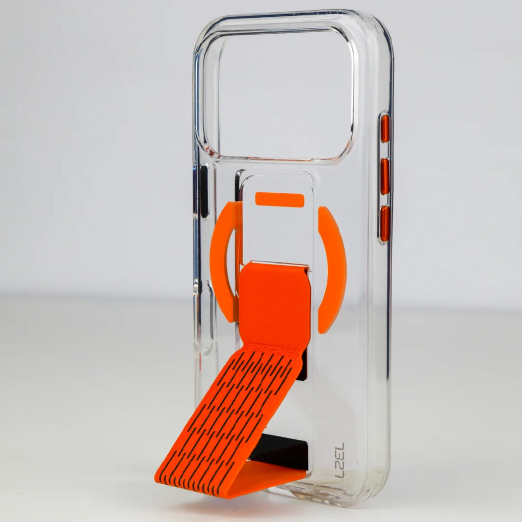 LZEL Clearmag Kickstand Clear Strap Magsafe With Enhanced Edge Protection Case For iPhone 17 Pro