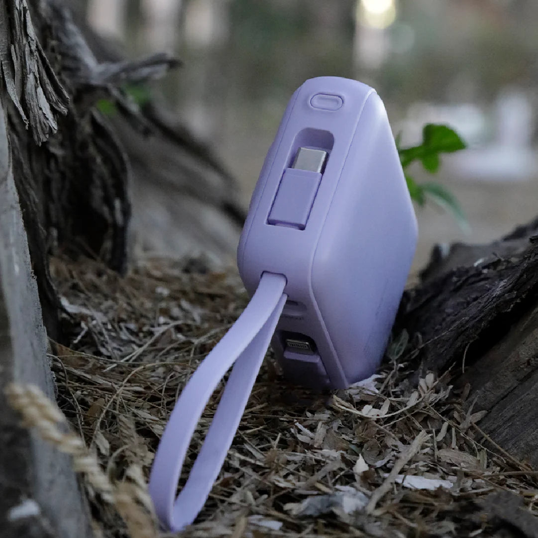 LZEL AMPNEO1O Mini 10000mAh PD Power Bank 30W | Built-in Type-C & Lightning Cable | Type-C Input/Output
