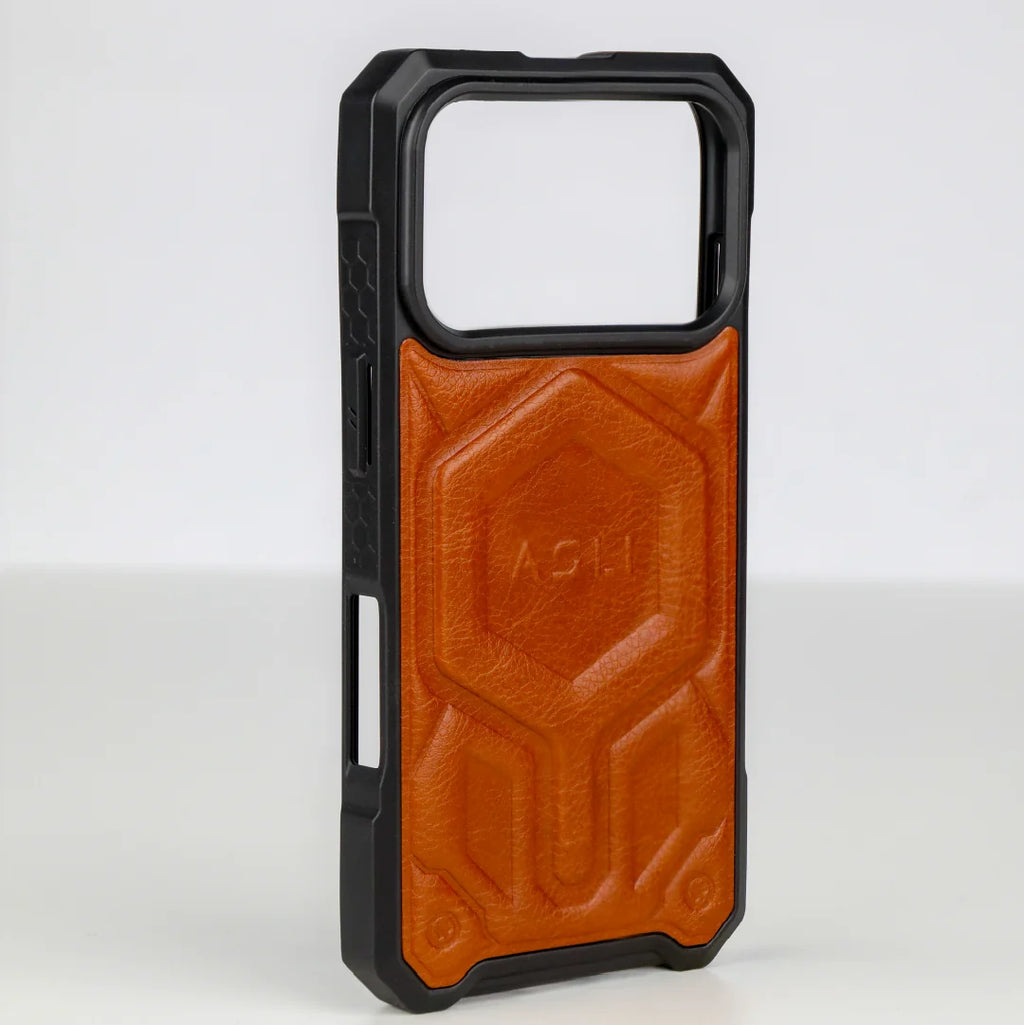 ASLI Leather Hybrid Premium Leather Case With Drop Protection And Heat Dissipation Case For 17 Pro Max