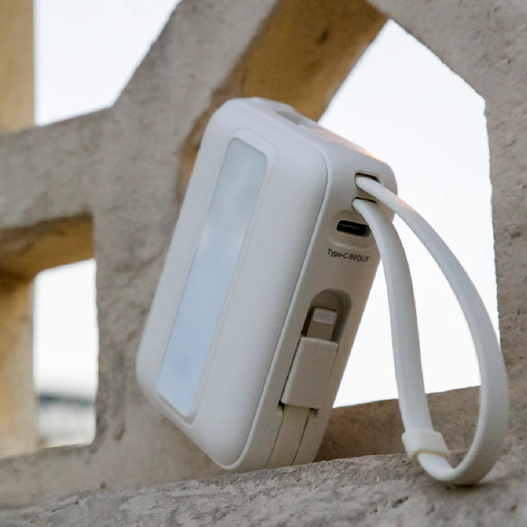 LZEL AMPNEO1O Mini 10000mAh PD Power Bank 30W | Built-in Type-C & Lightning Cable | Type-C Input/Output