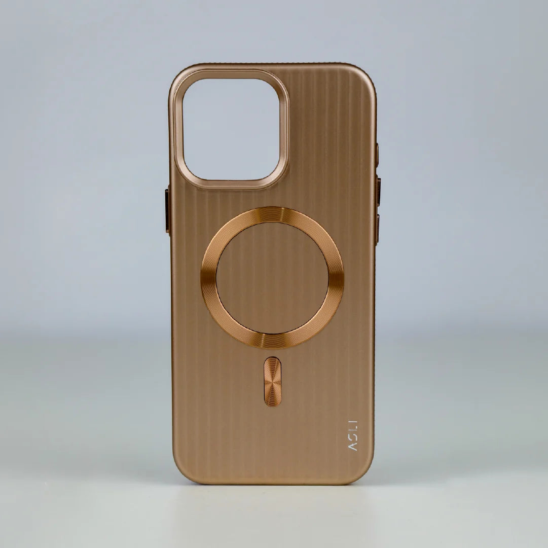 ASLI Corrugared Ridge Premium Metalic Case With Enhanced Camera Protection Case For iPhone 16 Pro