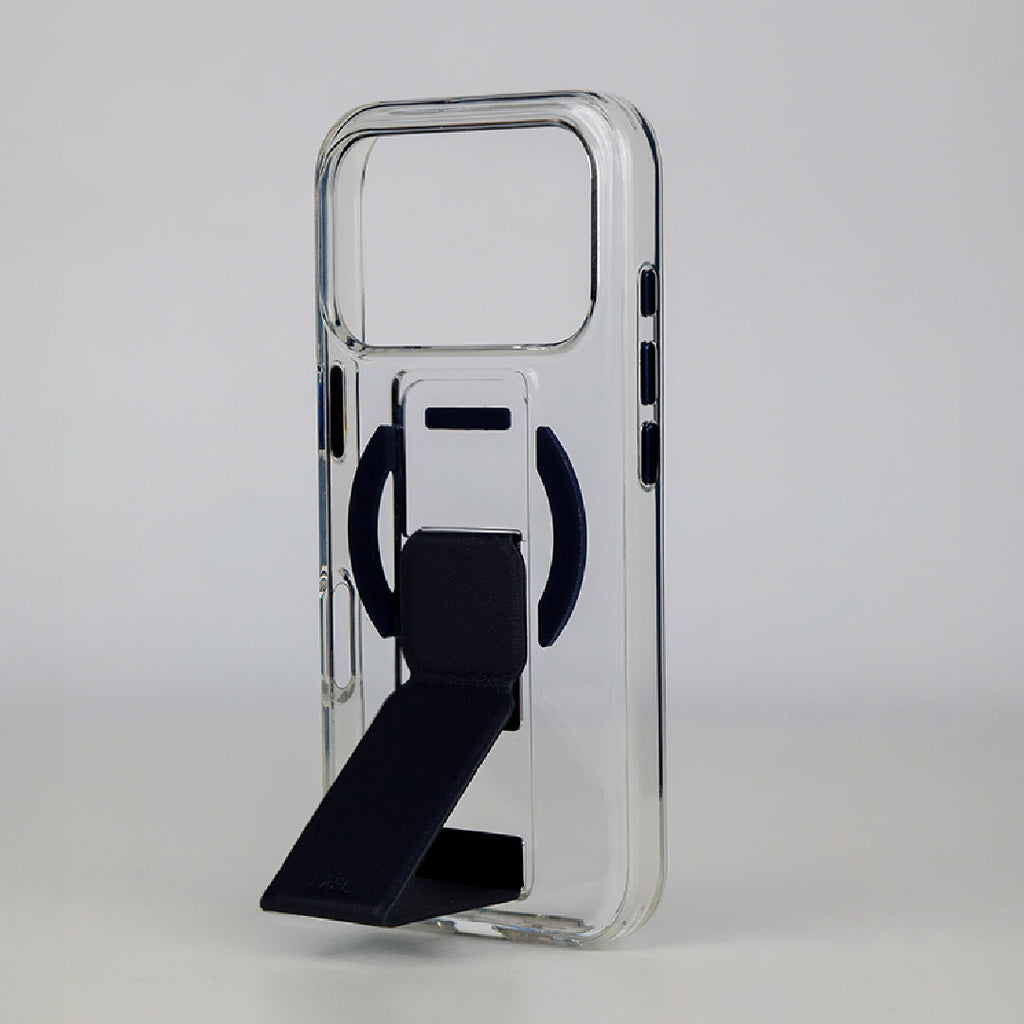 LZEL MagClear LeatherGrip Case for iPhone 17 Pro