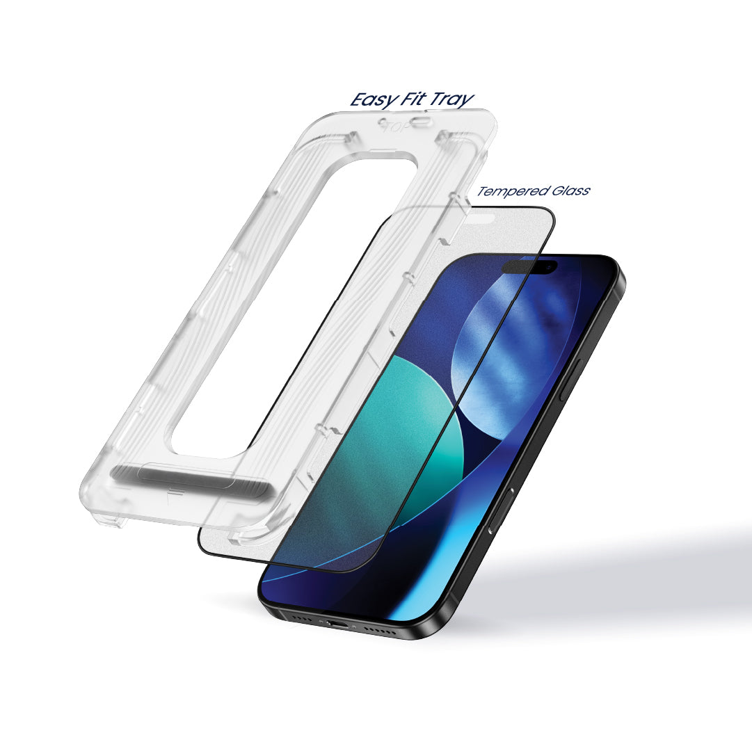 Lzel Crystalvue Series 9h Full Cover Matte Pempered Glass For iPhone 16 Pro Max / 17 Pro Max | Clear