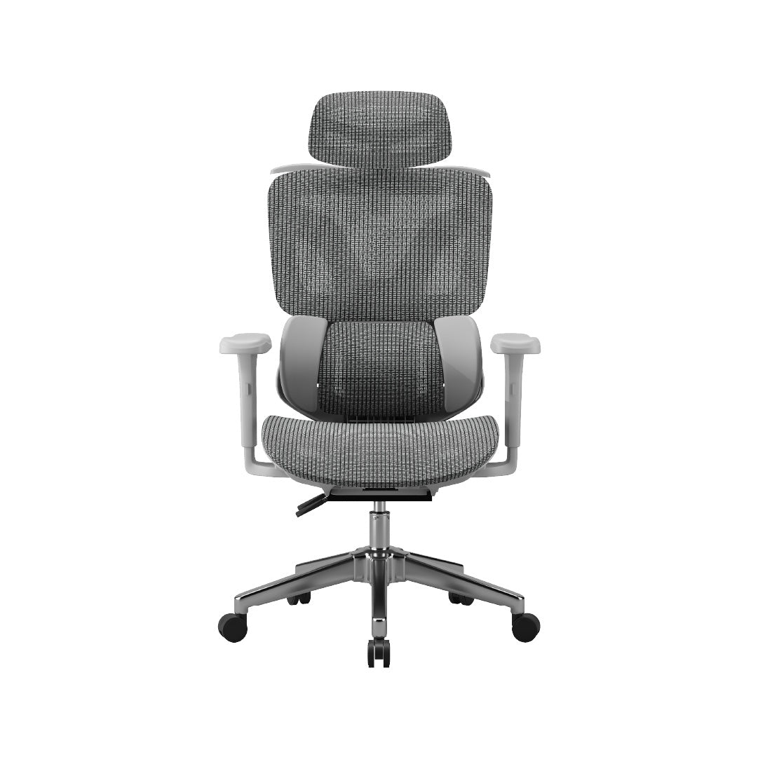 Ergonomic Office Chair – 3D Armrests, Class 3 Gas Lift, Metal Base, Hanger | Gray