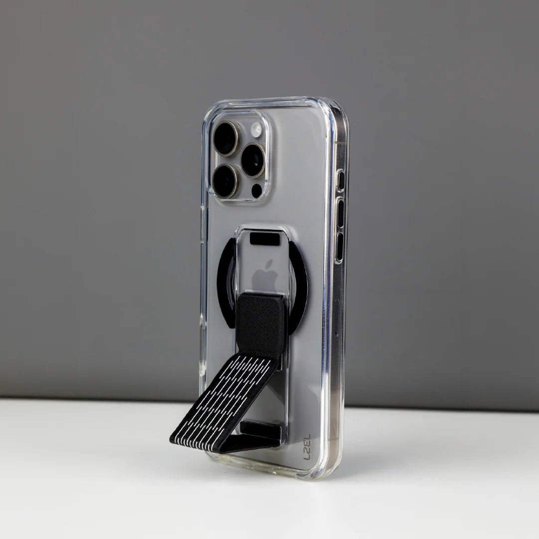 LZEL Clearmag Kickstand Clear Strap Magsafe With Enhanced Edge Protection Case For iPhone 16 Pro