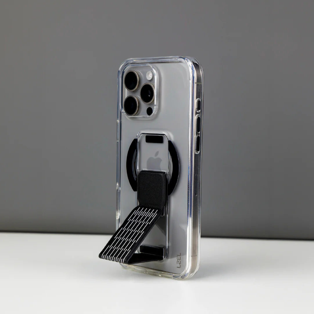 LZEL Clearmag Kickstand Clear Strap Magsafe With Enhanced Edge Protection Case For iPhone 16 Pro
