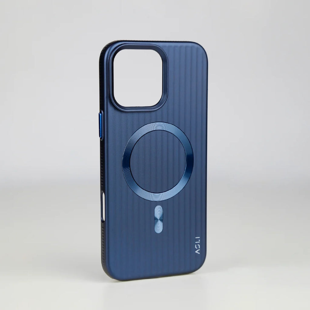 ASLI Corrugared Ridge Premium Metalic Case With Enhanced Camera Protection Case For iPhone 16 Pro Max
