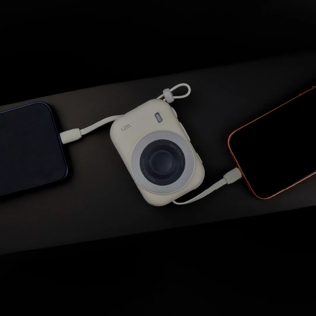 LZEL NanoFlex Nova – 10,000mAh Magnetic Power Bank with USB-C PD & Built-in Cable