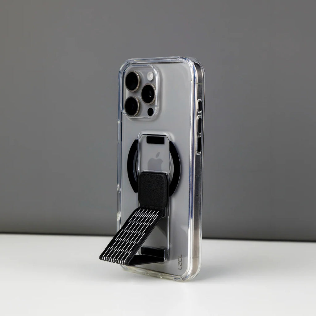 LZEL Clearmag Kickstand Clear Strap Magsafe With Enhanced Edge Protection Case For iPhone 16 Pro