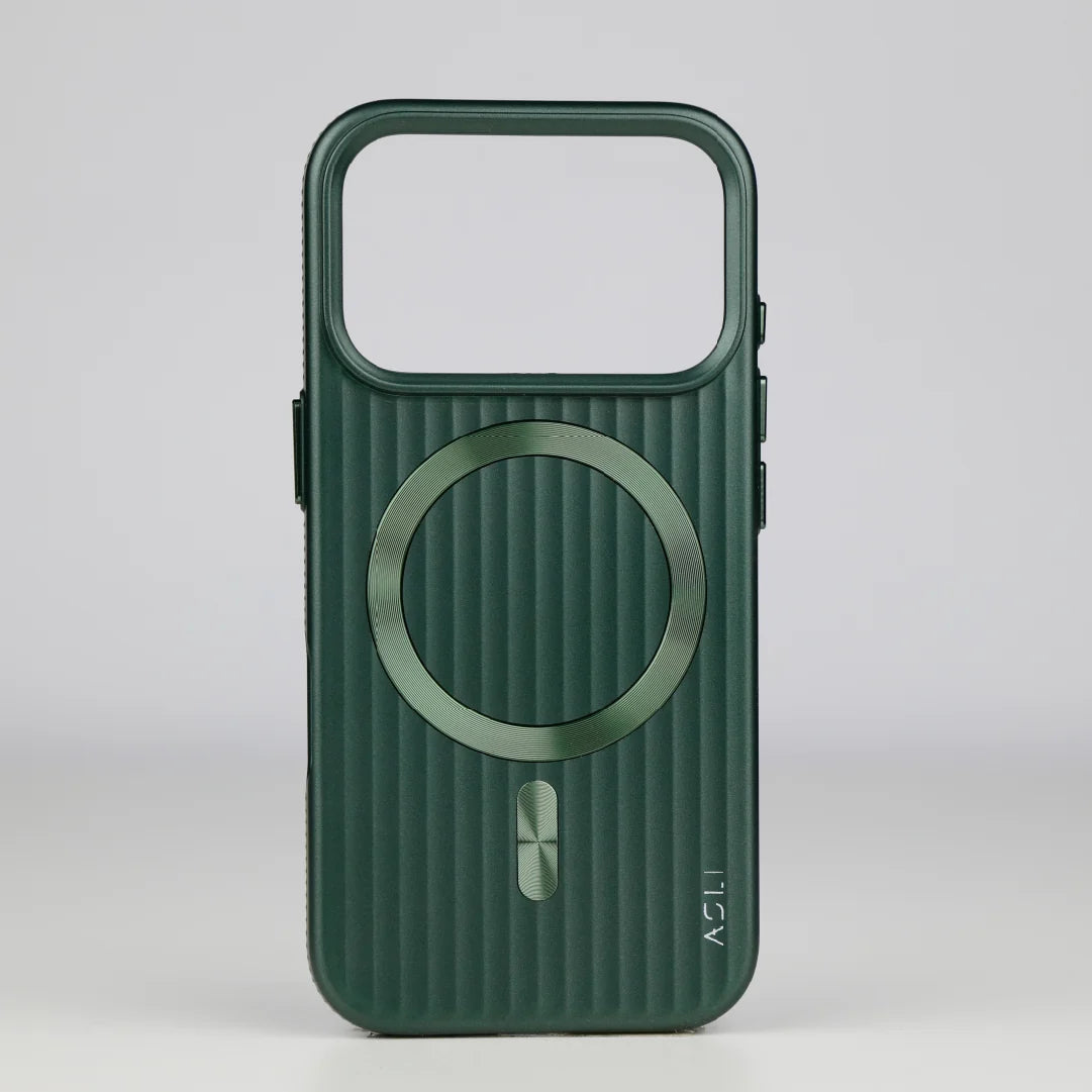 ASLI Corrugared Ridge Premium Metalic Case With Enhanced Camera Protection Case For iPhone 17 Pro Max