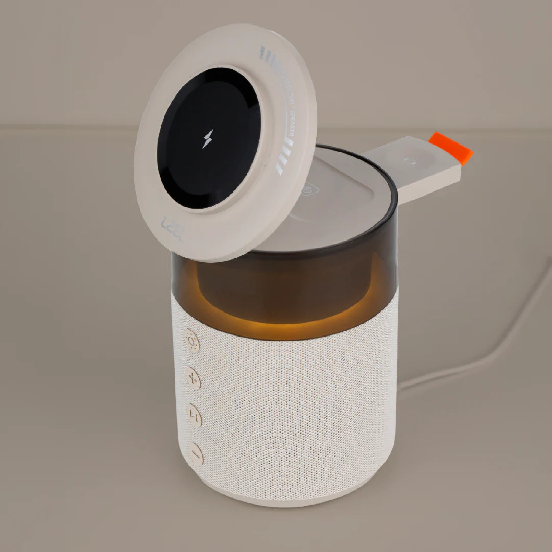LZEL SonicGlow Pulse â€“ Wireless Charger & Bluetooth Speaker