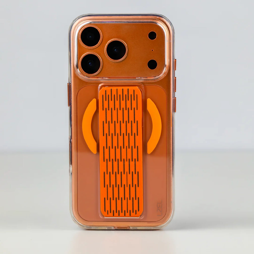 LZEL Clearmag Kickstand Clear Strap Magsafe With Enhanced Edge Protection Case For iPhone 17 Pro