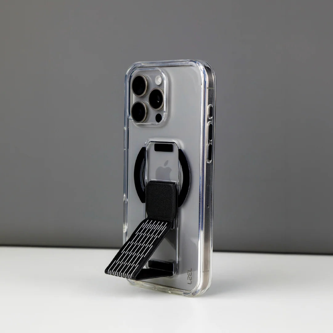 LZEL Clearmag Kickstand Clear Strap Magsafe With Enhanced Edge Protection Case For iPhone 16 Pro Max