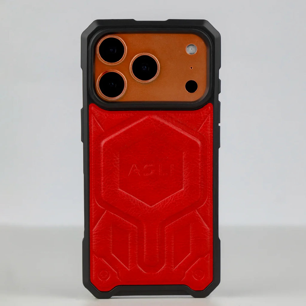 ASLI Leather Hybrid Premium Leather Case With Drop Protection And Heat Dissipation Case For 17 Pro Max