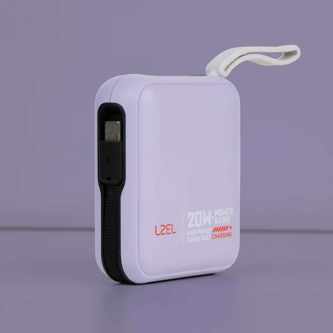 LZEL ZenoFlex Charge Mini 10000mAh PD Power Bank â€“ 20W Output / 18W Input