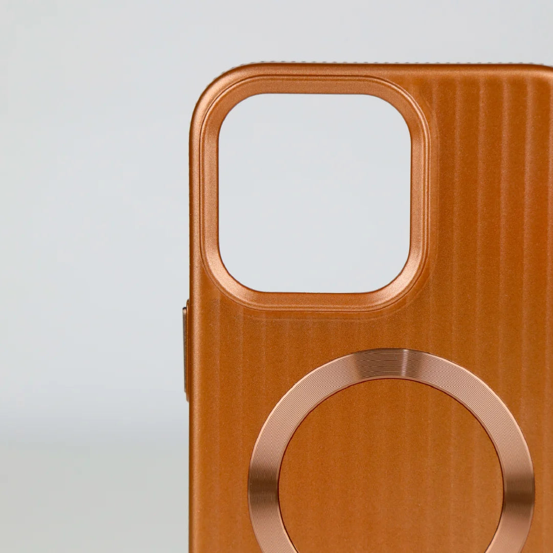 ASLI Corrugared Ridge Premium Metalic Case With Enhanced Camera Protection Case For iPhone 16 Pro Max