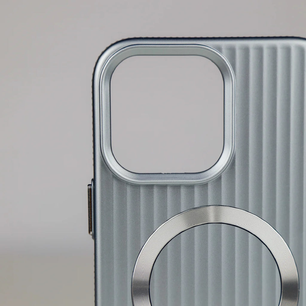 ASLI Corrugared Ridge Premium Metalic Case With Enhanced Camera Protection Case For iPhone 16 Pro