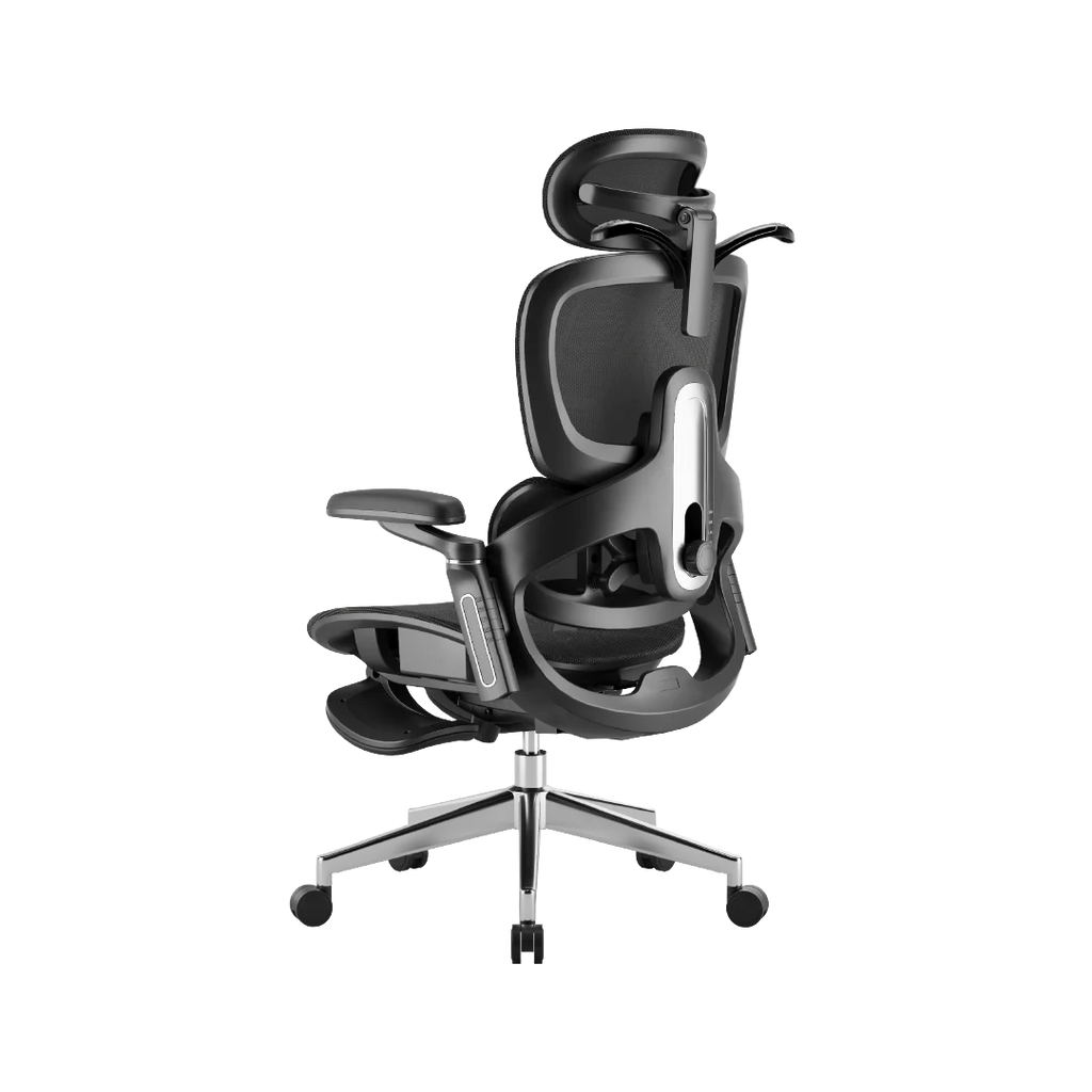 Ergonomic Office Chair – Footrest, Sliding Mechanism, Class 4 Gas Lift | Black