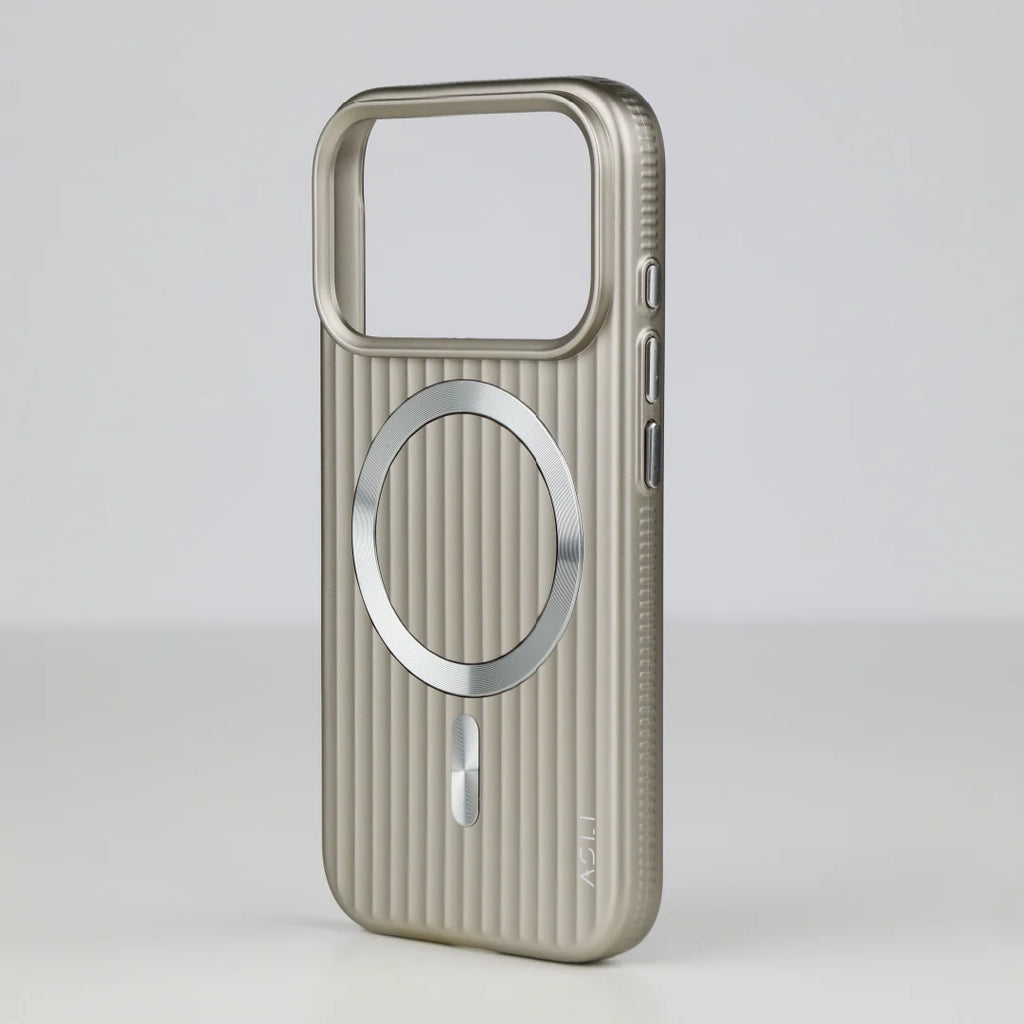 ASLI Corrugared Ridge Premium Metalic Case With Enhanced Camera Protection Case For iPhone 17 Pro Max