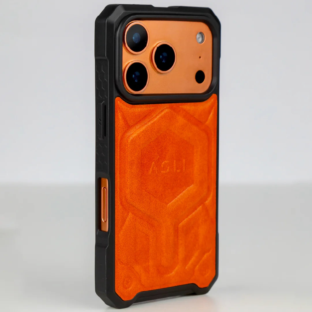 ASLI Leather Hybrid Premium Leather Case With Drop Protection And Heat Dissipation Case For 17 Pro Max