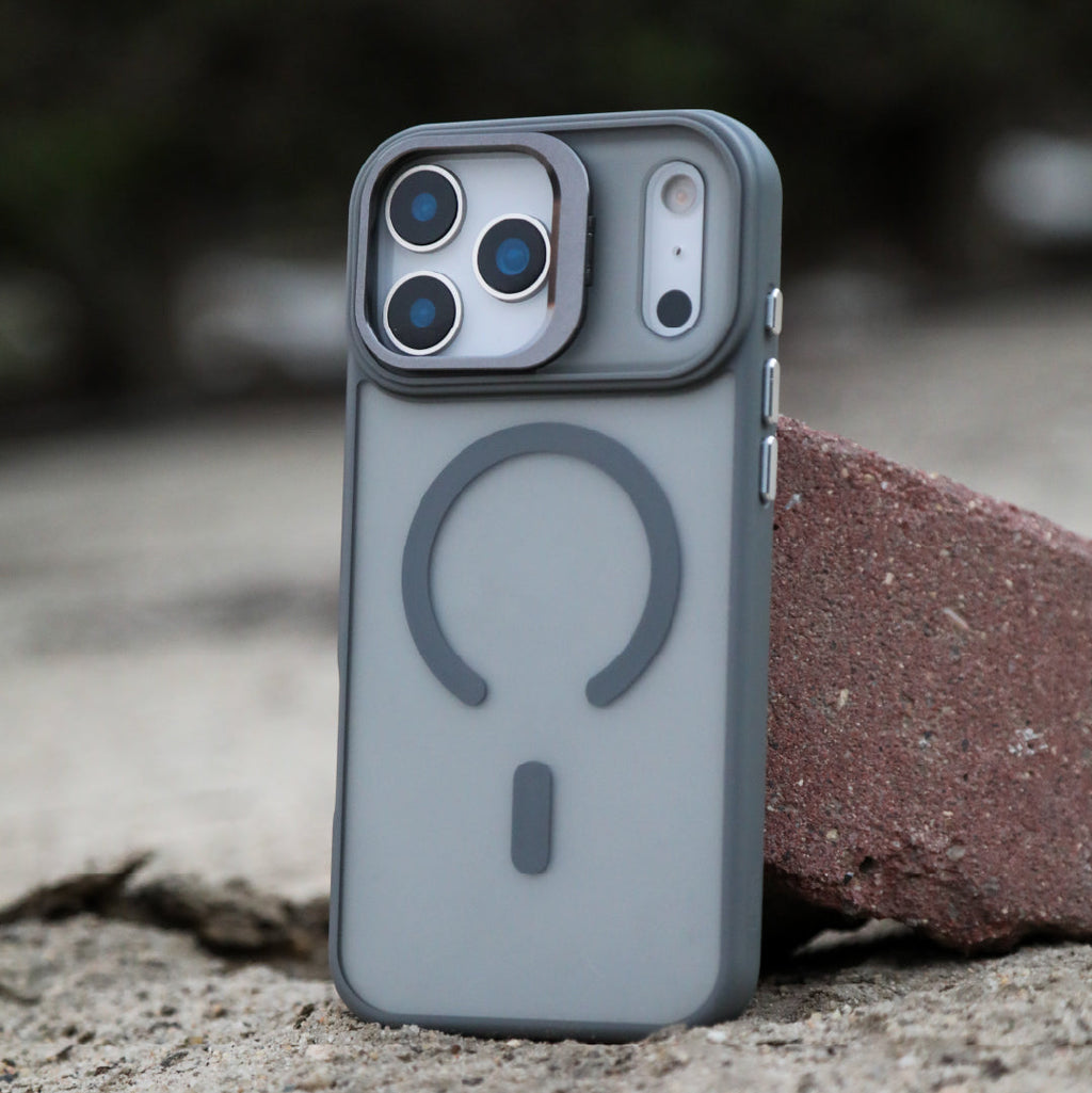 LZEL Magcamstand Soft Oil-coating Case With Adjutable Camera Stand Case For IPhone  17 Pro Max