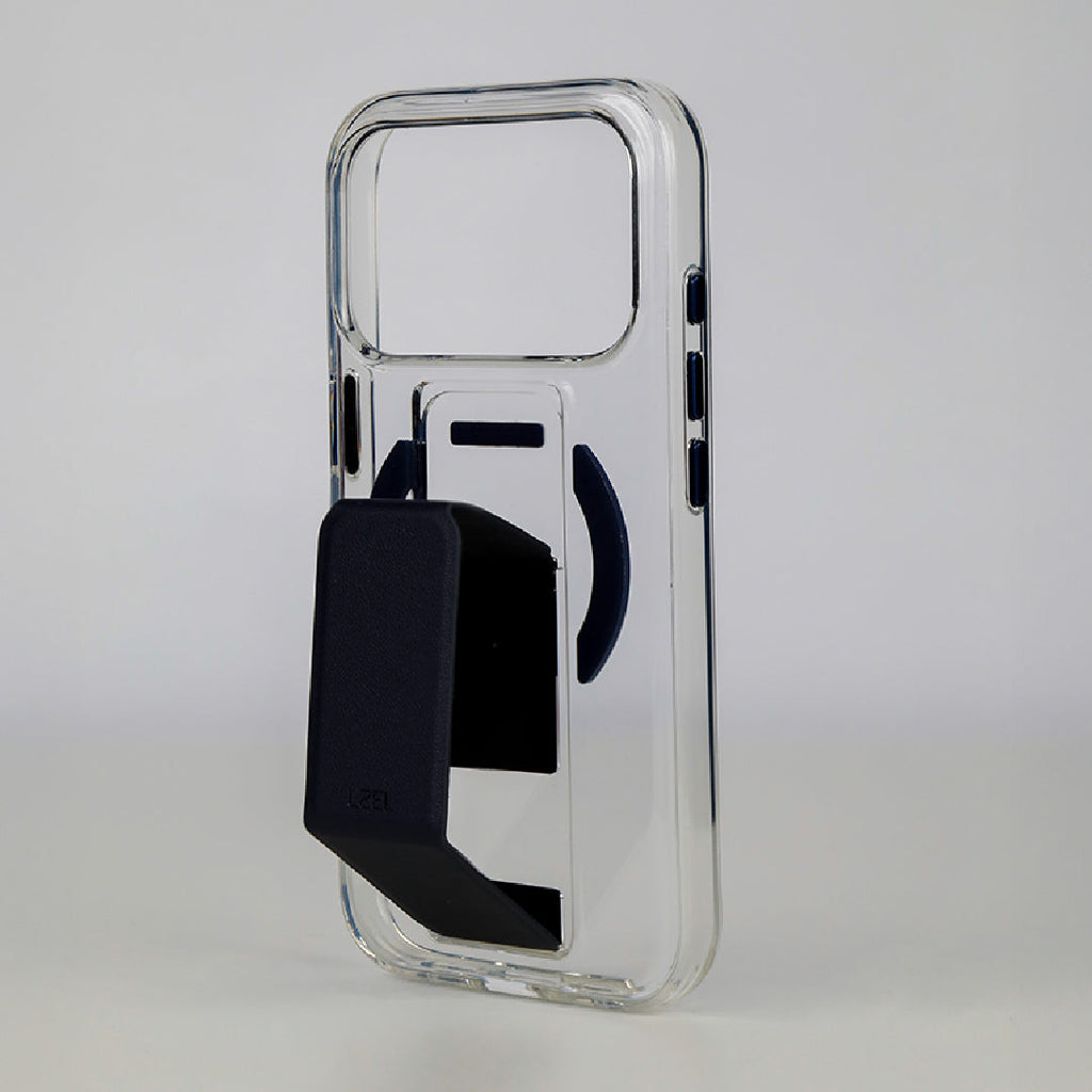 LZEL MagClear LeatherGrip Case for iPhone 17 Pro Max