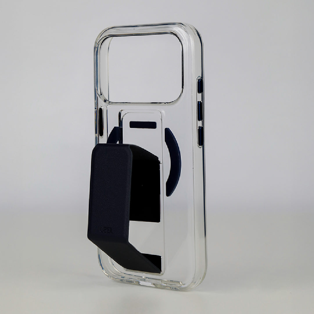 LZEL MagClear LeatherGrip Case for iPhone 17 Pro