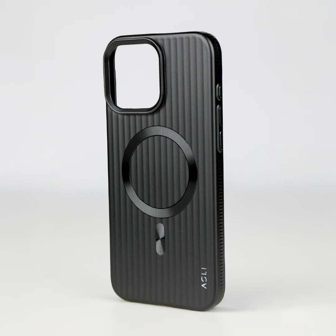 ASLI Corrugared Ridge Premium Metalic Case With Enhanced Camera Protection Case For iPhone 16 Pro Max