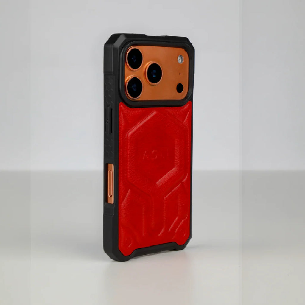 ASLI Leather Hybrid Premium Leather Case With Drop Protection And Heat Dissipation Case For 17 Pro