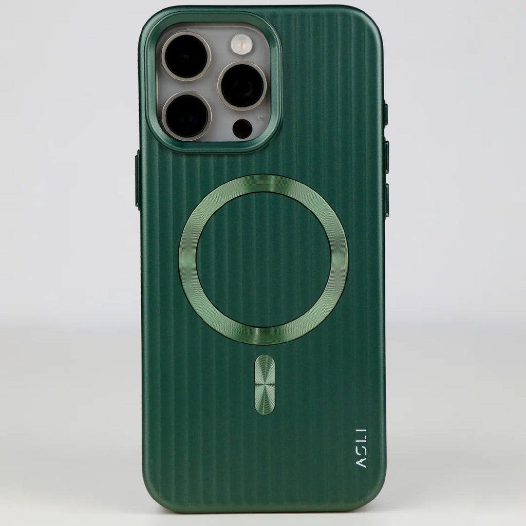 ASLI Corrugared Ridge Premium Metalic Case With Enhanced Camera Protection Case For iPhone 16 Pro Max