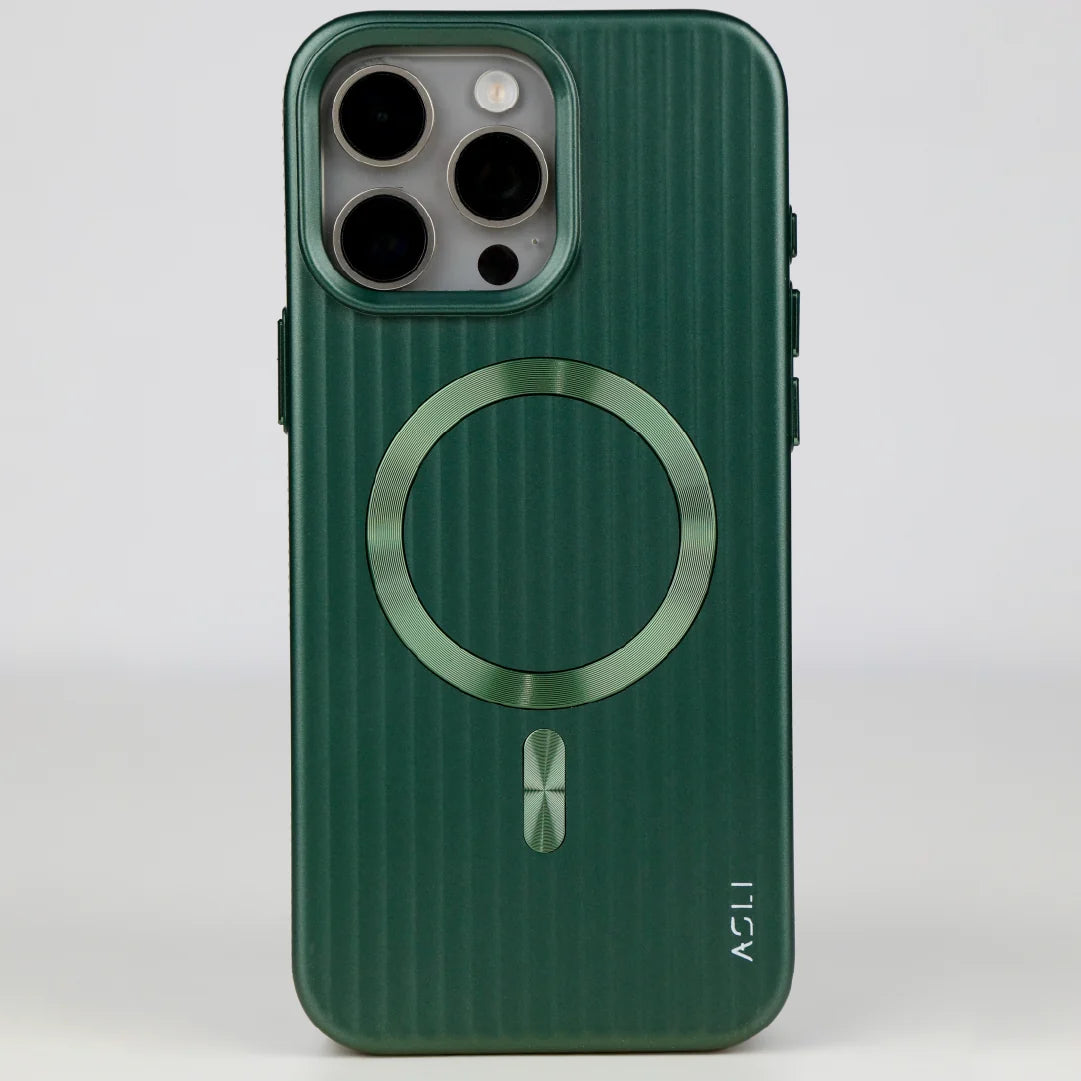 ASLI Corrugared Ridge Premium Metalic Case With Enhanced Camera Protection Case For iPhone 16 Pro Max