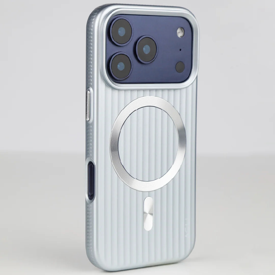 ASLI Corrugared Ridge Premium Metalic Case With Enhanced Camera Protection Case For iPhone 17 Pro Max