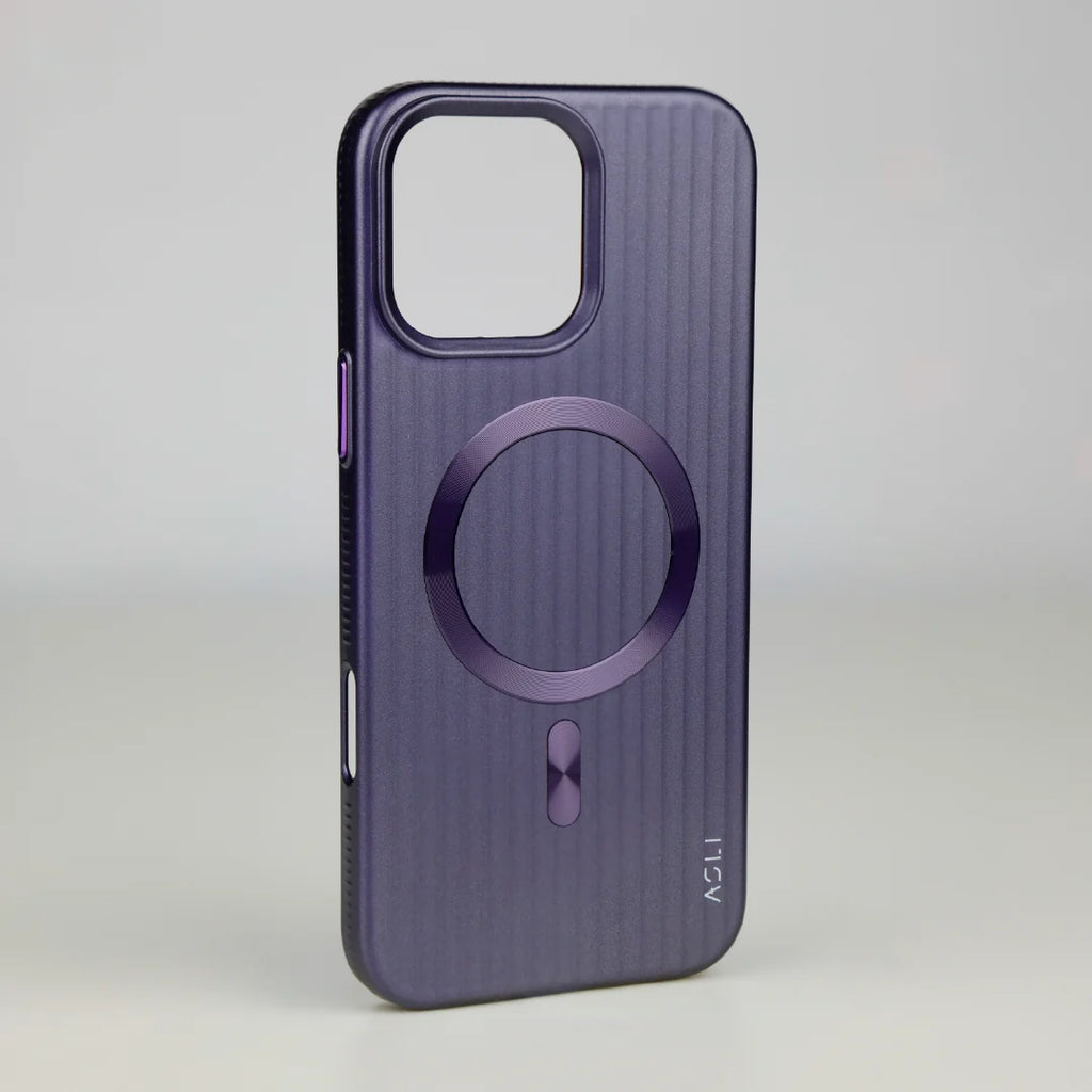 ASLI Corrugared Ridge Premium Metalic Case With Enhanced Camera Protection Case For iPhone 16 Pro Max