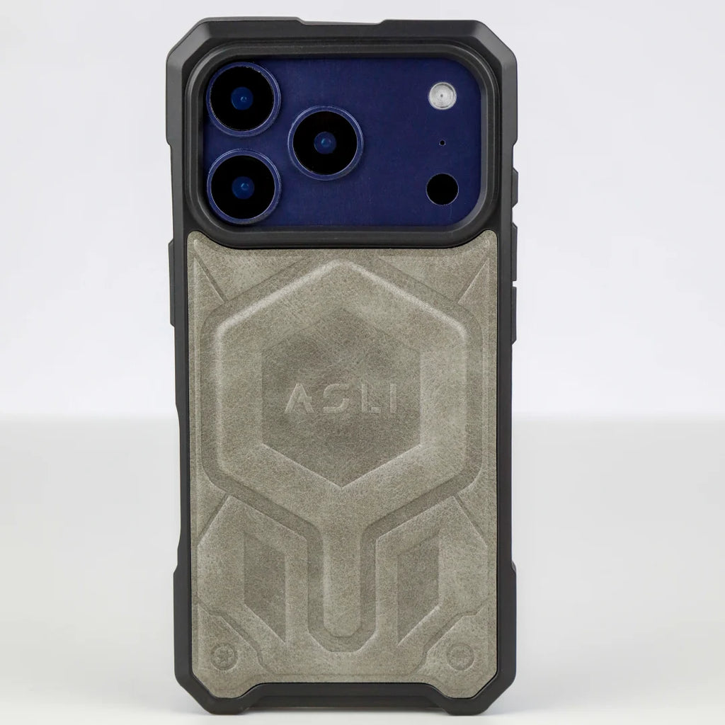 ASLI Leather Hybrid Premium Leather Case With Drop Protection And Heat Dissipation Case For 17 Pro Max