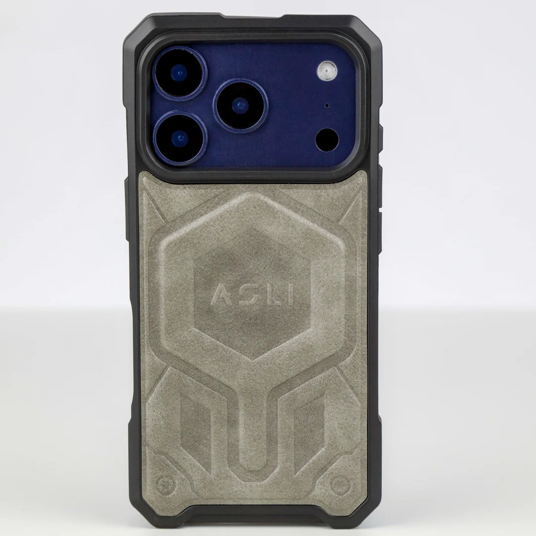 ASLI Leather Hybrid Premium Leather Case With Drop Protection And Heat Dissipation Case For 17 Pro Max