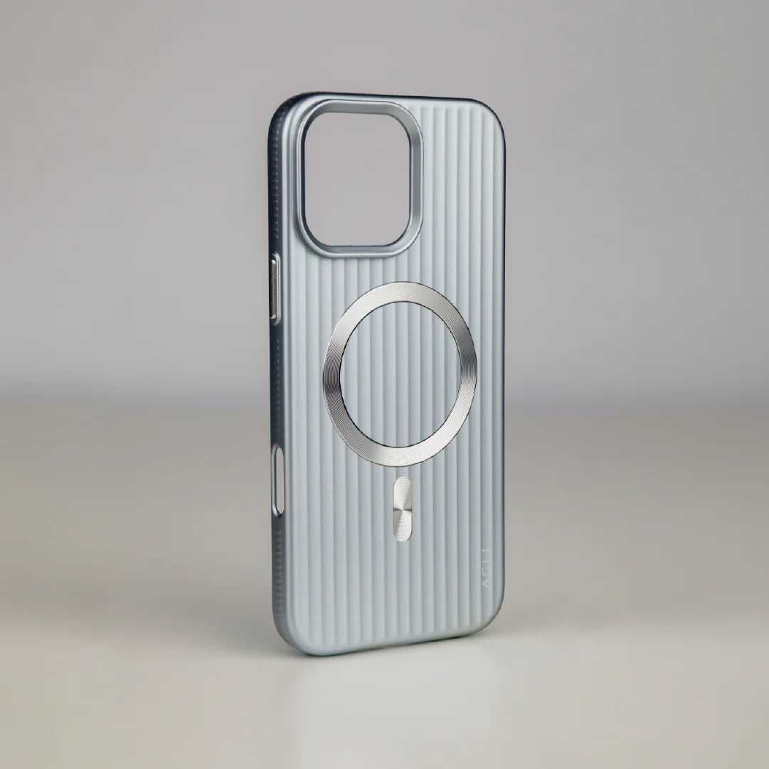 ASLI Corrugared Ridge Premium Metalic Case With Enhanced Camera Protection Case For iPhone 16 Pro