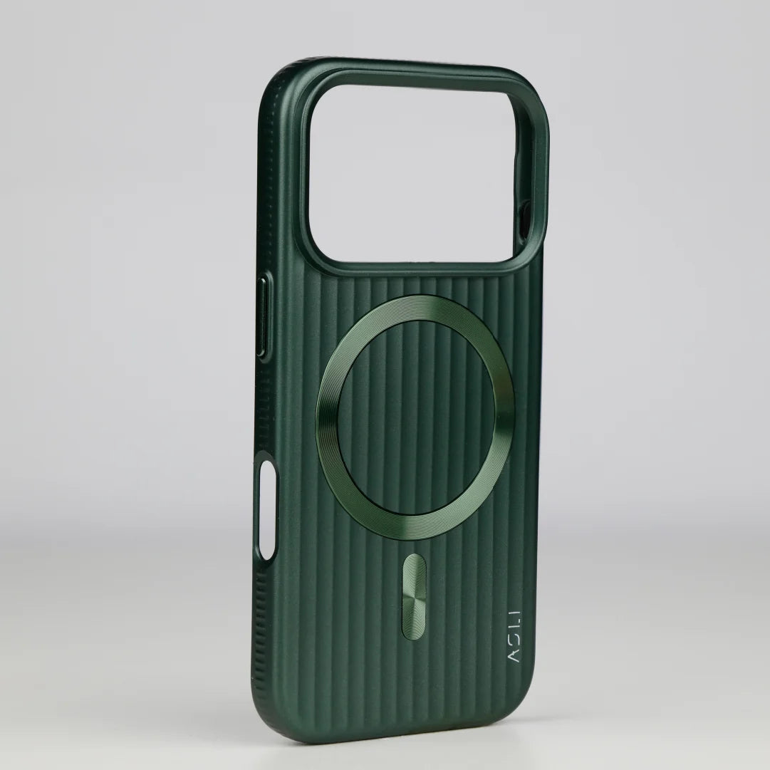 ASLI Corrugared Ridge Premium Metalic Case With Enhanced Camera Protection Case For iPhone 17 Pro Max