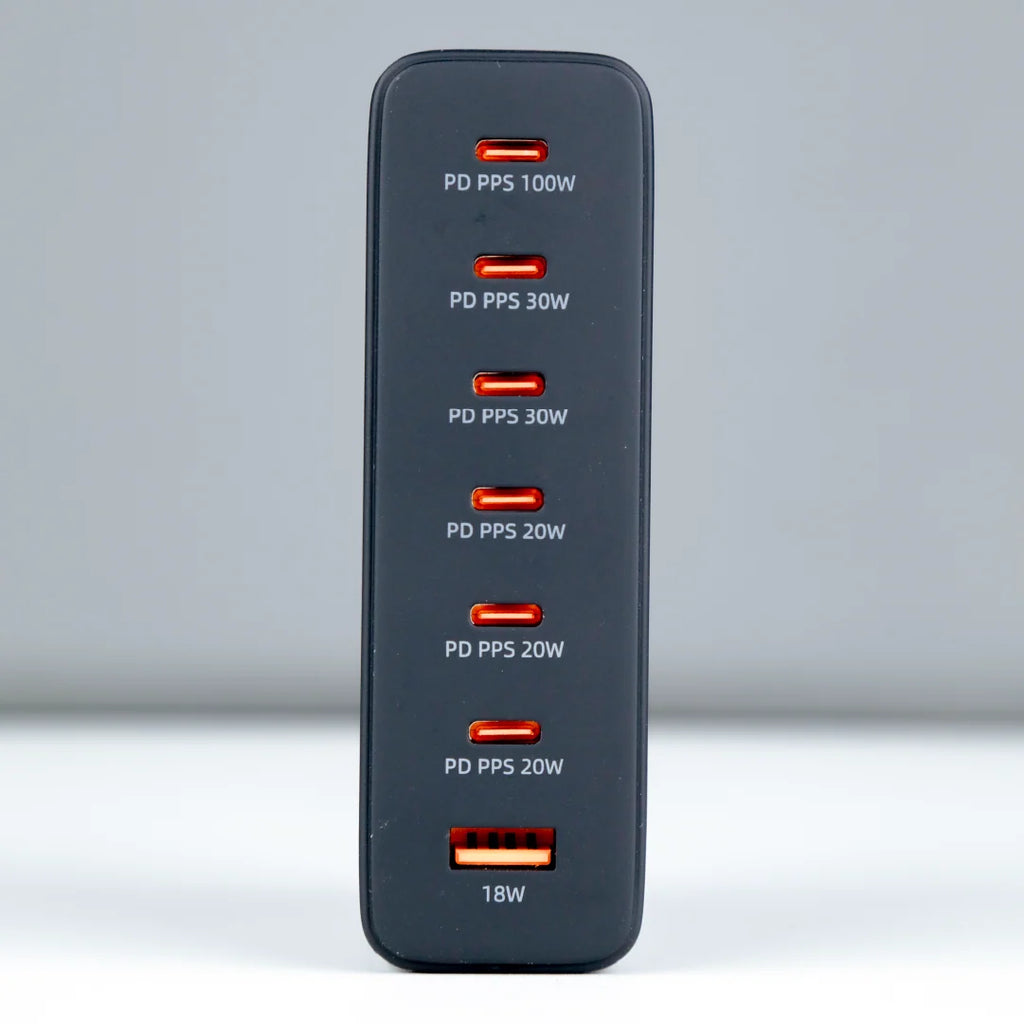 Asli Global Turboxis Series 235W Gan-7-Port Fast Charging Station With Power Delivery & PPS