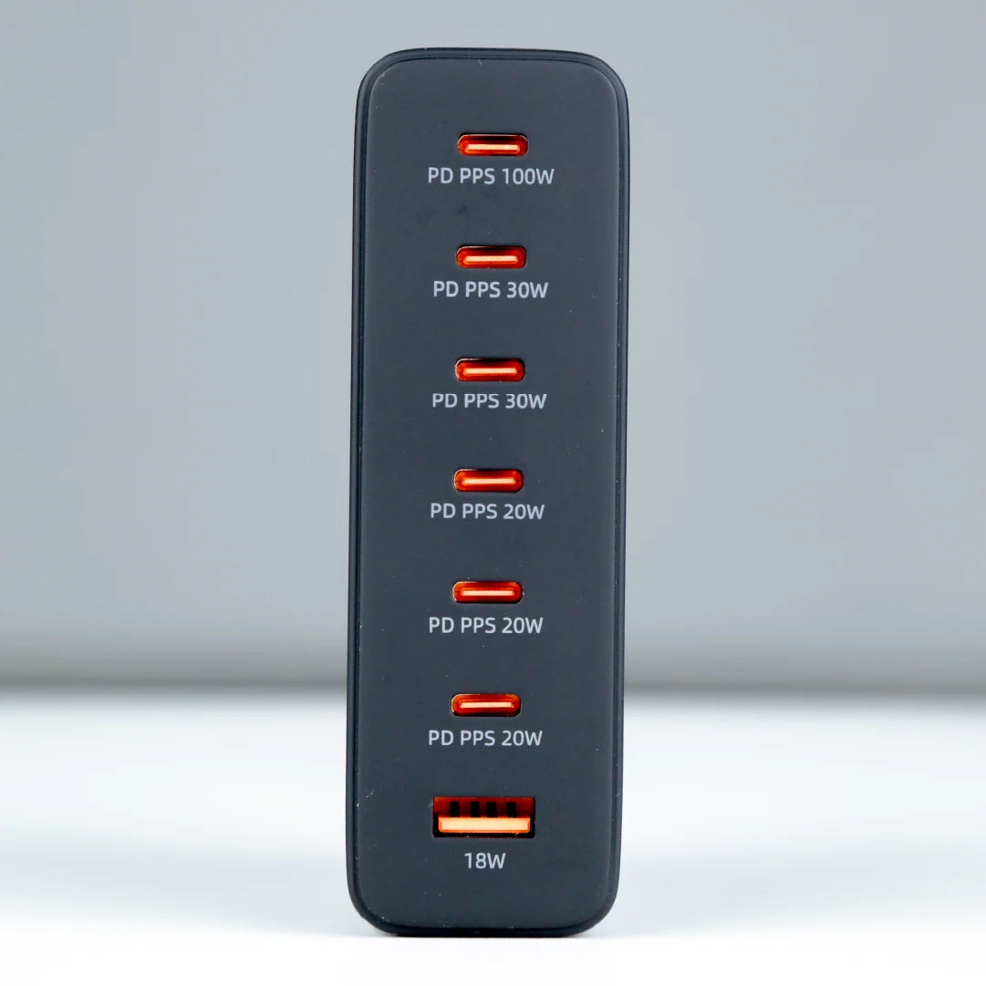 Asli Global Turboxis Series 235W Gan-7-Port Fast Charging Station With Power Delivery & PPS