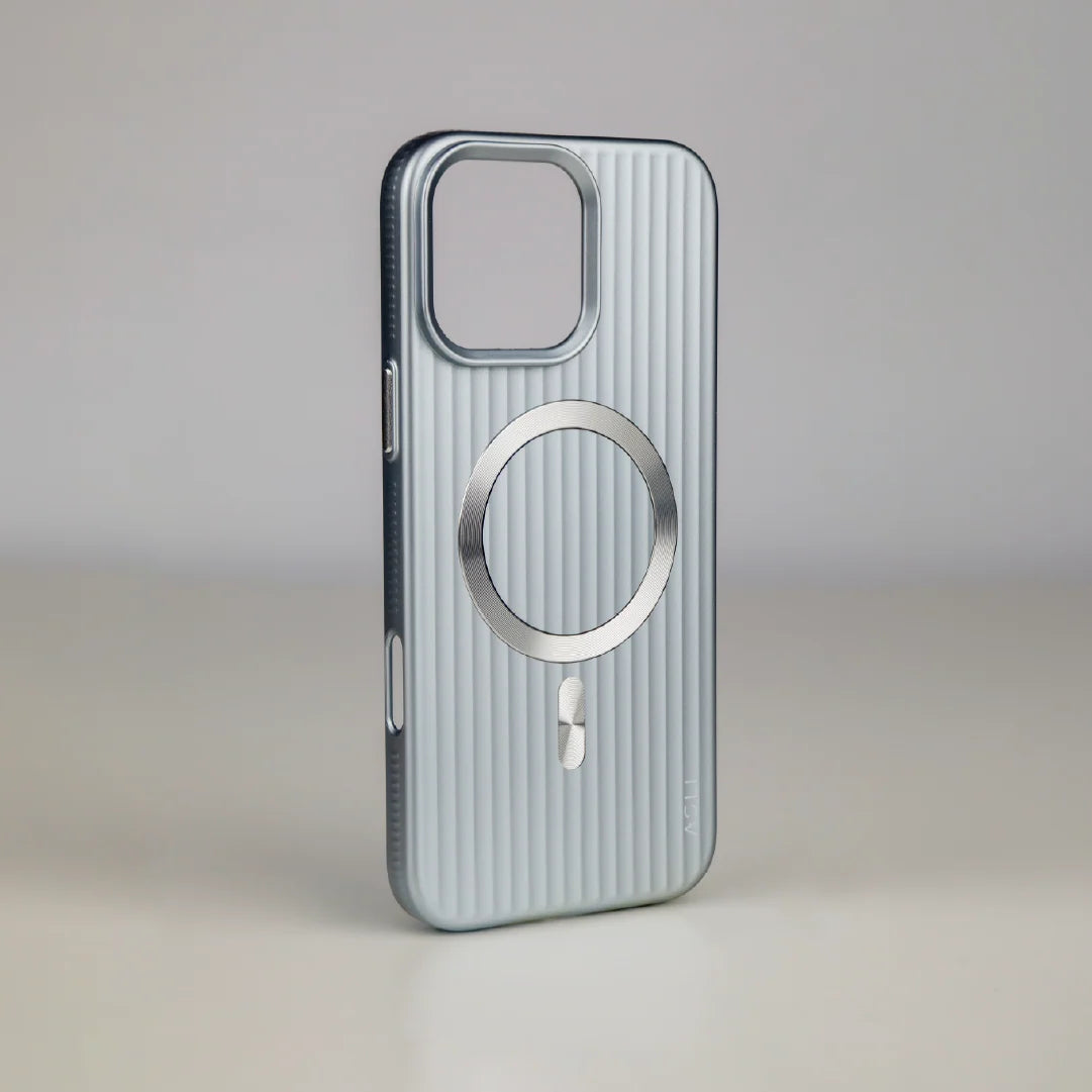 ASLI Corrugared Ridge Premium Metalic Case With Enhanced Camera Protection Case For iPhone 16 Pro