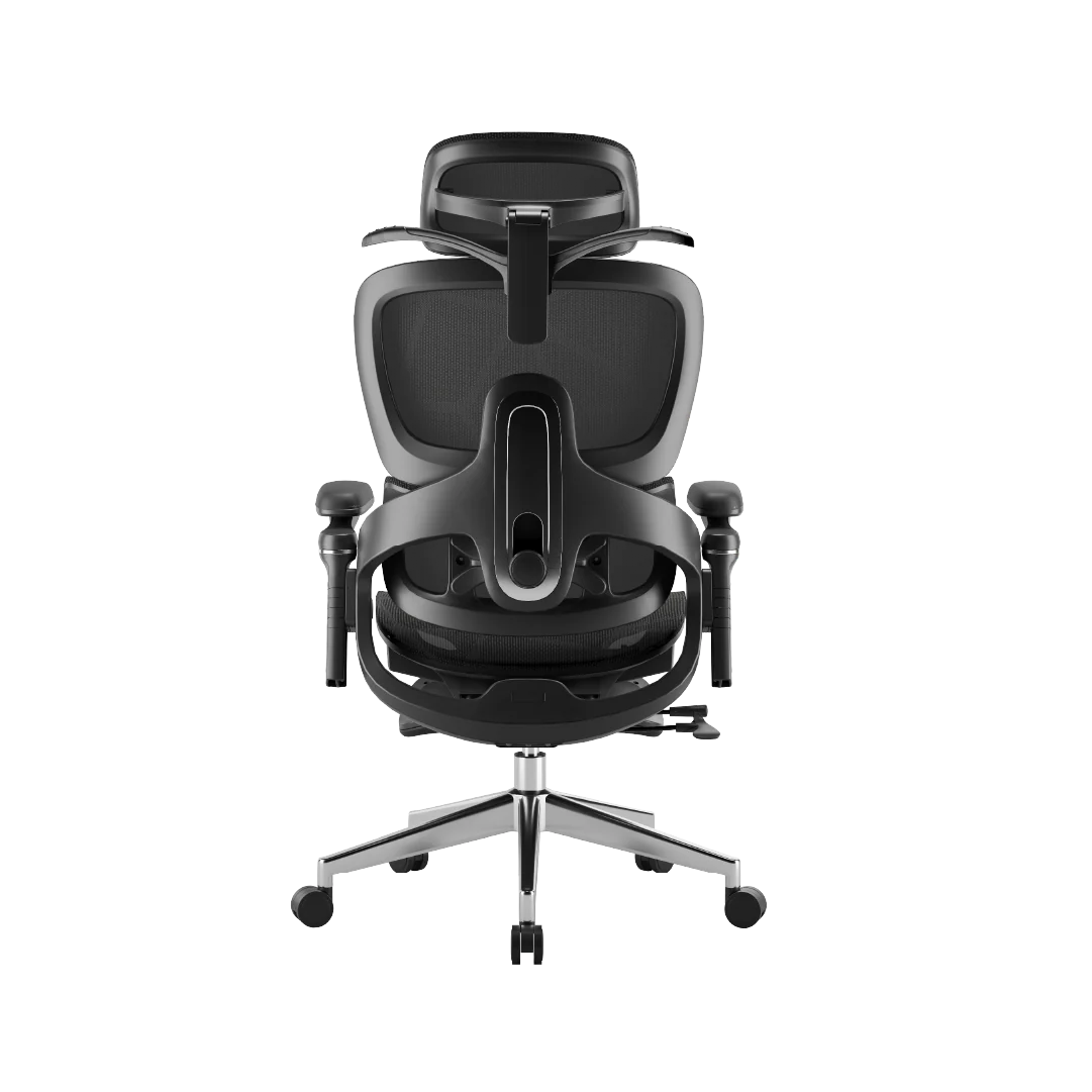 Ergonomic Office Chair – Footrest, Sliding Mechanism, Class 4 Gas Lift | Black