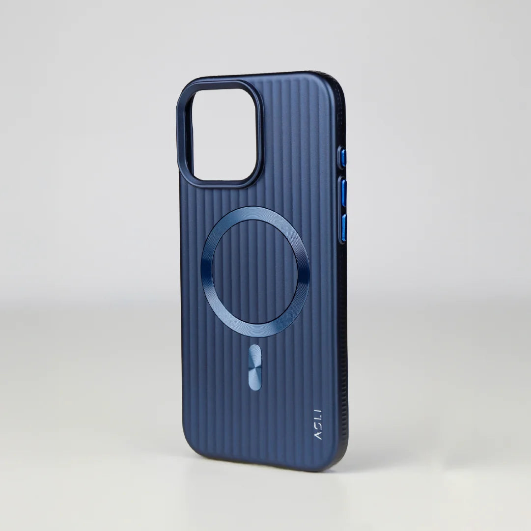 ASLI Corrugared Ridge Premium Metalic Case With Enhanced Camera Protection Case For iPhone 16 Pro Max