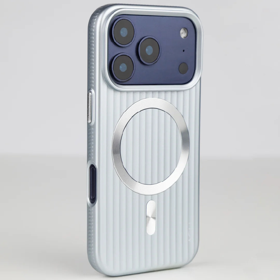 ASLI Corrugared Ridge Premium Metalic Case With Enhanced Camera Protection Case For iPhone 17 Pro