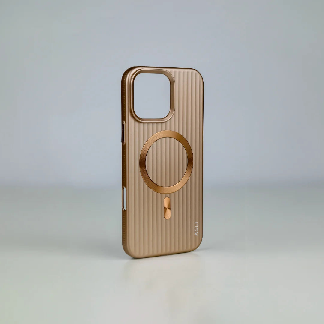 ASLI Corrugared Ridge Premium Metalic Case With Enhanced Camera Protection Case For iPhone 16 Pro
