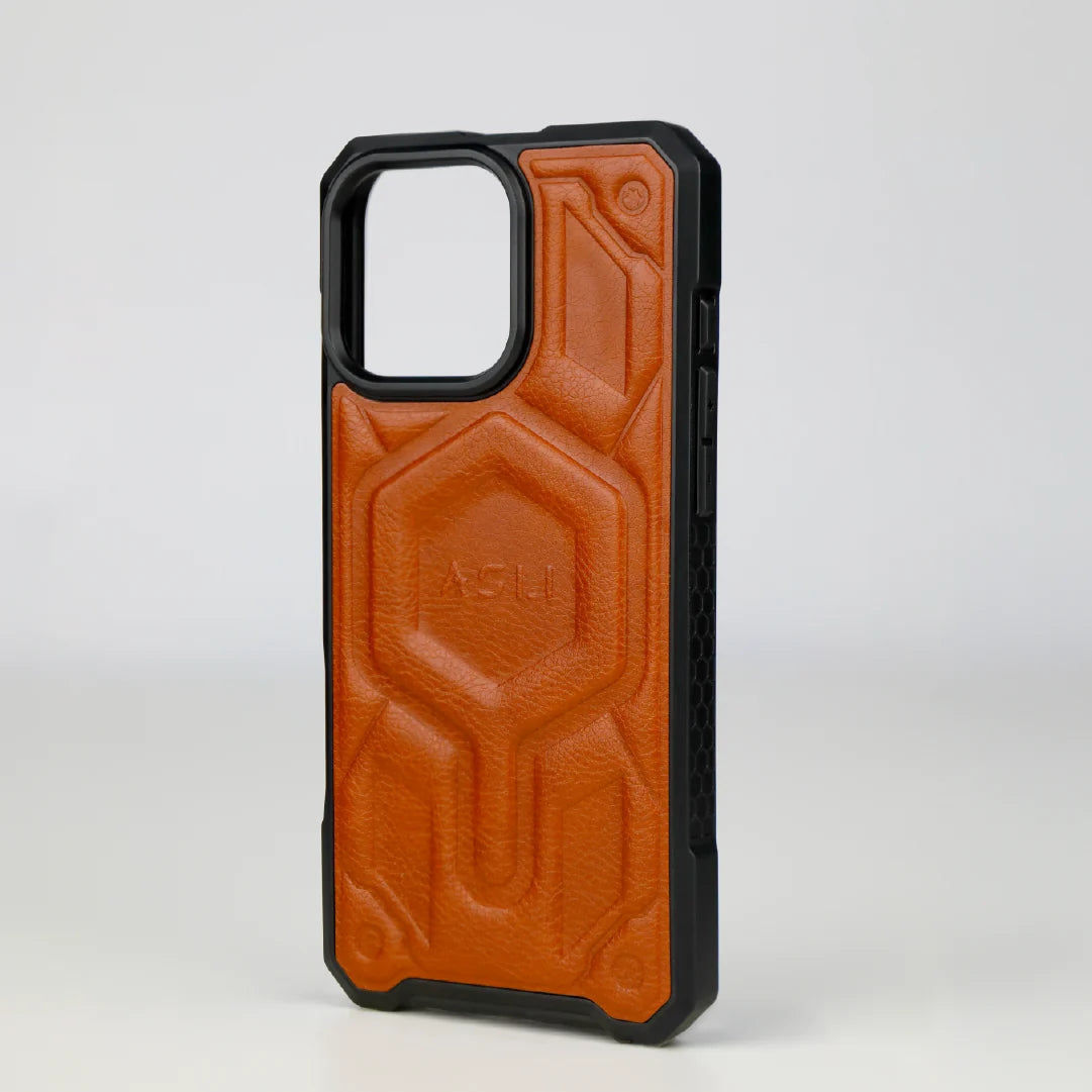 ASLI Leather Hybrid Premium Leather Case With Drop Protection And Heat Dissipation Case For 16 Pro