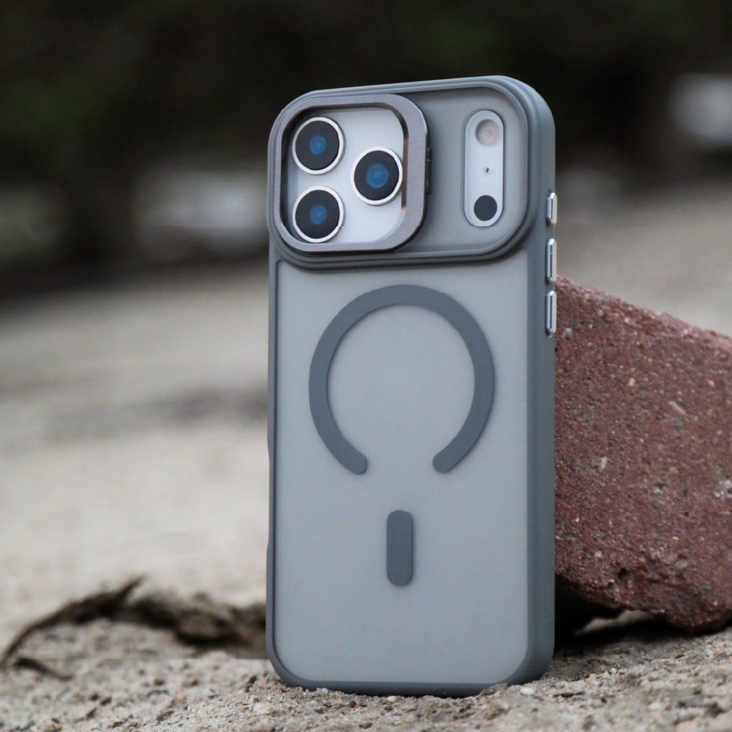 LZEL Magcamstand Soft Oil-coating Case With Adjutable Camera Stand Case For IPhone  17 Pro Max