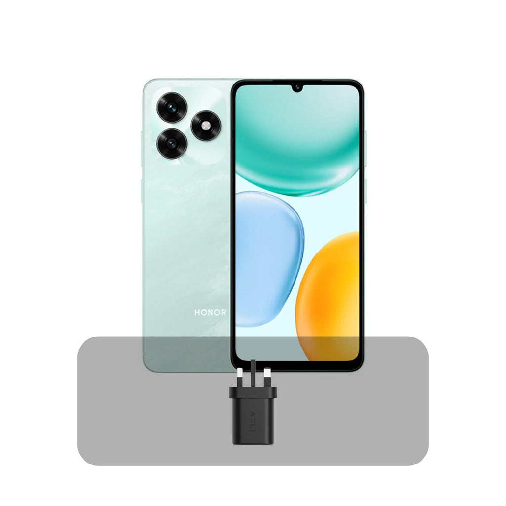 Honor X5C Plus 6.74" Display, 128GB Storage, 4GB RAM, Dual SIM 4G Smartphone + Bundle Offer | Cyan